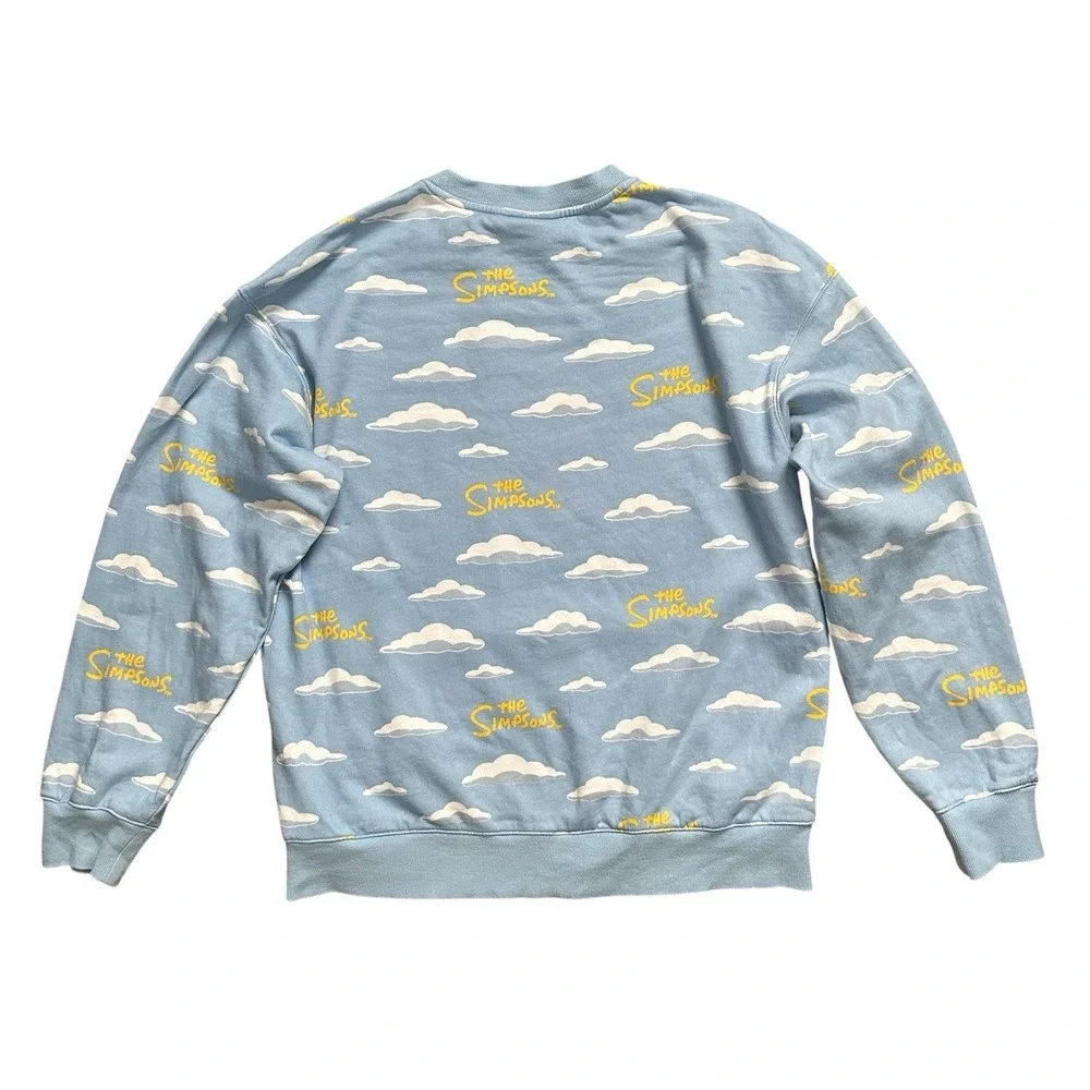 The Simpsons x‎ H&M Divided Blue Cloud Print Oversized Sweatshirt Men's Size M